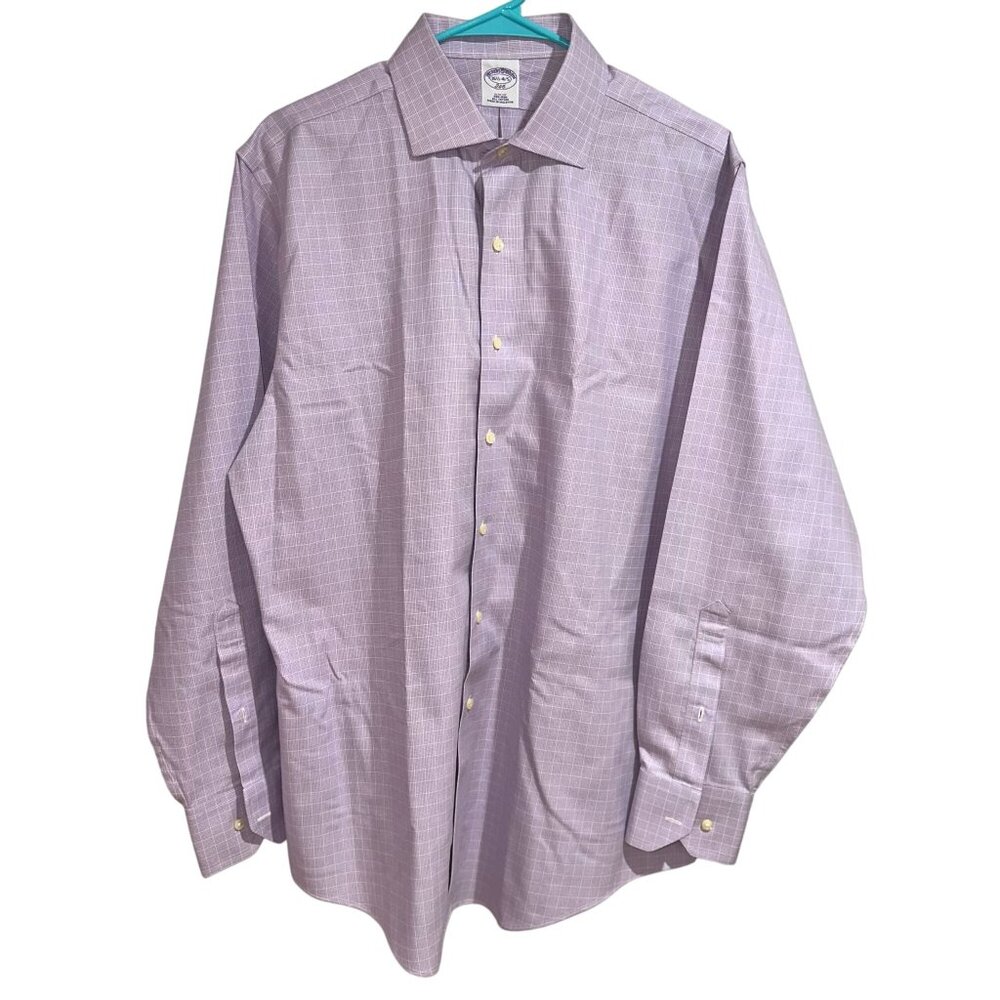 Brooks Brothers 346 Men's Slim Fit Button Up All Cotton Square 16.5 4/5 Business